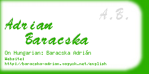 adrian baracska business card